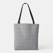 Retro-Grau gemusterte Tote-Bag Tasche (Rückseite)