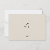 Retro-Grau Handgeschriebene Kritzel-Hochzeits-RSVP RSVP Karte (Rückseite)