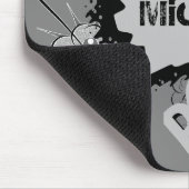 Retro-Grau personalisiertes Comic-Book-Muster Mousepad (Ecke)