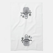 Retro-Grau-Schürze Geschirrtuch (Vertikal)