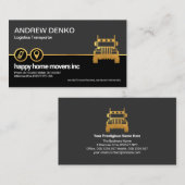 Retro Grau Schwarz Schicht Gold Location Icon Truc Visitenkarte (Vorne/Hinten)