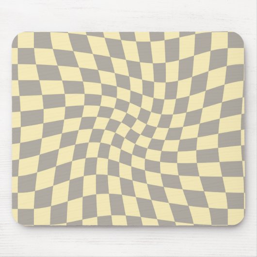 Retro Graue gelbe Pastelltafel Mousepad (Vorne)