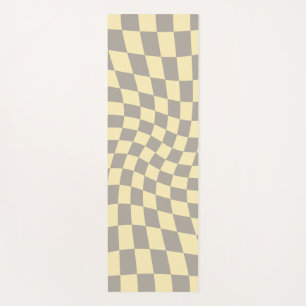 Retro Graue gelbe Pastelltafel Yogamatte