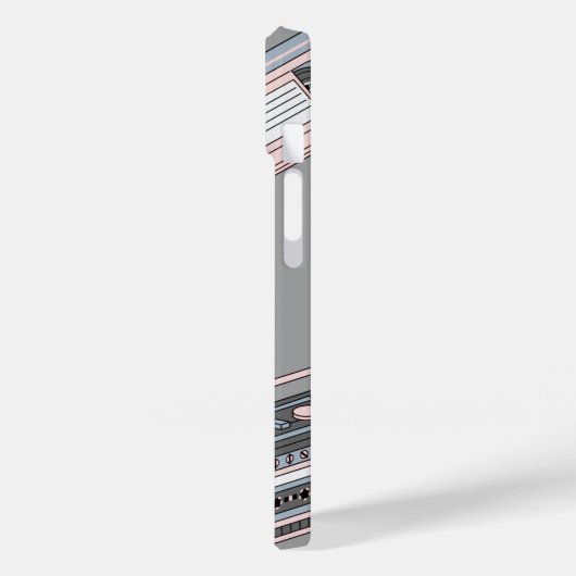 Retro-graue Handy-Gehäuse Case-Mate iPhone Hülle (Rückseite / Links)