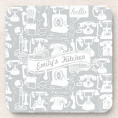 Retro-Graue oder ein beliebiges Farbfernsehmuster Untersetzer (Vorderseite)