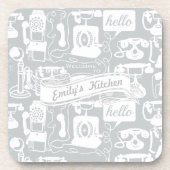 Retro-Graue oder ein beliebiges Farbfernsehmuster Untersetzer (Vorderseite)