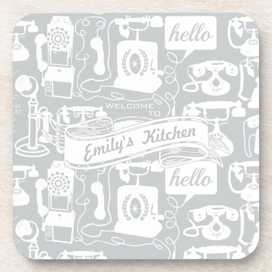 Retro-Graue oder ein beliebiges Farbfernsehmuster Untersetzer (Vorderseite)