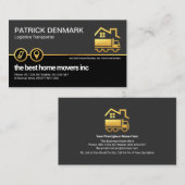 Retro Graue schwarze Schicht Gold LKW Treiber Visitenkarte (Vorne/Hinten)