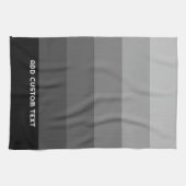 Retro Graue Streifen mit einfachem Sans Serienname Geschirrtuch (Horizontal)