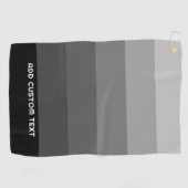 Retro Graue Streifen mit einfachem Sans Serienname Golfhandtuch (Horizontal)