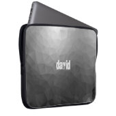 Retro-Graues Polygonales Muster mit Anpassung Laptopschutzhülle (Vorne Rechts)