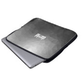 Retro-Graues Polygonales Muster mit Anpassung Laptopschutzhülle (Vorne Knopf)