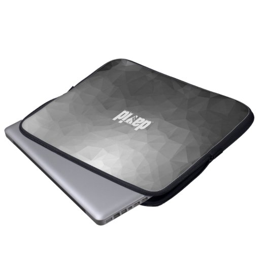 Retro-Graues Polygonales Muster mit Anpassung Laptopschutzhülle (Vorne Knopf)