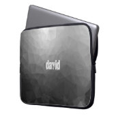 Retro-Graues Polygonales Muster mit Anpassung Laptopschutzhülle (Vorderseite Links)