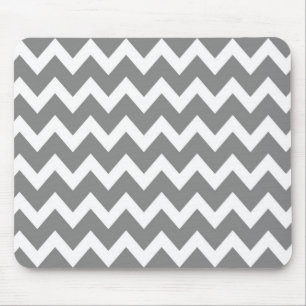 Retro GRAUES Zickzack-Muster Mousepad