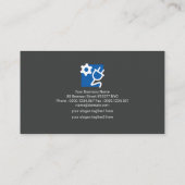 Retro Graukolben Gold Light Bulb Electrical Visitenkarte (Rückseite)