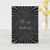 Retro-Graustreifen für den Ehemann Karte (Gelbe Blume)