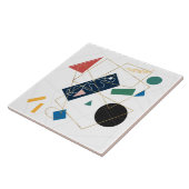 Retro Gray Big Daisy Flowers White Design Fliese (Seite)