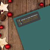 Retro Gray Colorful Oh Weihnachtsbaumadresse