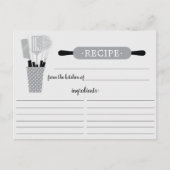 Retro Gray Rolling Button Kitchen Tools Rezept Car Postkarte (Vorderseite)
