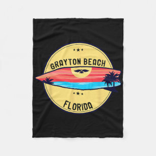 Retro Grayton Beach Florida Strand Surfen Fleecedecke