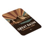 Retro Great Basen National Park Magnet (Rechte Seite)