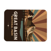 Retro Great Basen National Park Magnet (Horizontal)