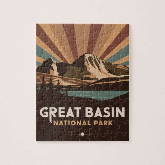 Retro Great Basen National Park Puzzle (Vertikal)