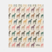Retro Great Dane Blanket Geschenk Hund Lover Throw Fleecedecke (Vorderseite)