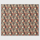 Retro Great Dane Illustration Geschenkpapier (Flach)