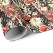 Retro Great Dane Illustration Geschenkpapier (Rolleneckpunkt)
