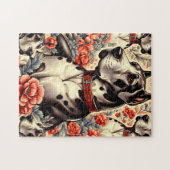 Retro Great Dane Illustration Puzzle (Horizontal)