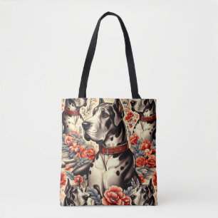 Retro Great Dane Illustration Tasche