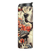 Retro Great Dane Illustration Thermosbecher (Nach links gedreht)