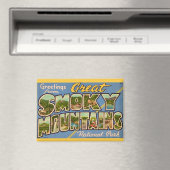 Retro Great Smoky Mountains Magnet (In Situ (Geschirrspüler))