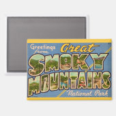 Retro Great Smoky Mountains Magnet (Vorderseite/Rückseite)