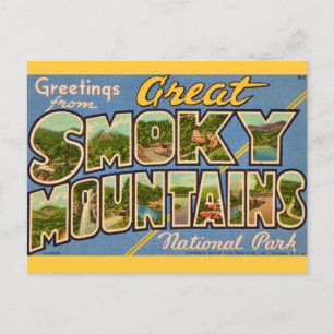 Retro Great Smoky Mountains Postkarte