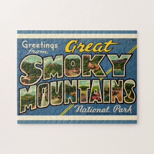 Retro Great Smoky Mountains Puzzle (Horizontal)