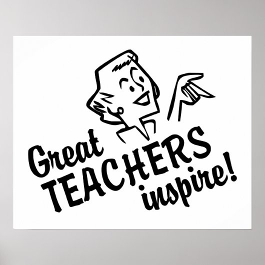 Retro Great Teachers Inspirierte Poster (Vorne)