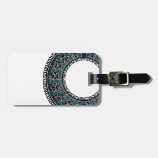 Retro Greek Disc Gepäckanhänger (Vorderseite horizontal)