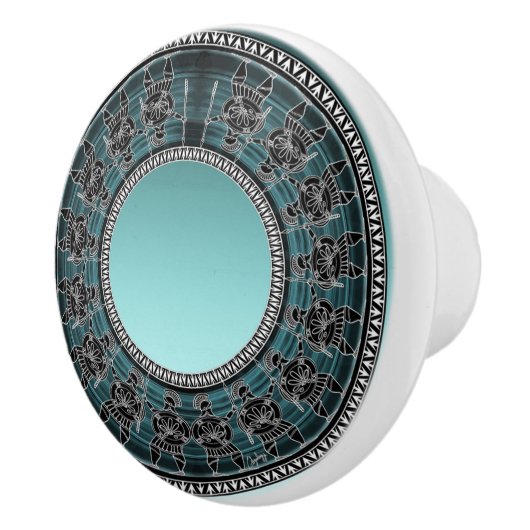 Retro Greek Disc Keramikknauf (Rechts)