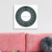 Retro Greek Disc Leinwanddruck (Insitu (Wohnzimmer))