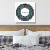 Retro Greek Disc Leinwanddruck (Insitu (Schlafzimmer))
