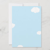 Retro Green Airplane Babydusche Einladung (Rückseite)