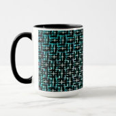 Retro Green and Black Abstract Tasse (Links)