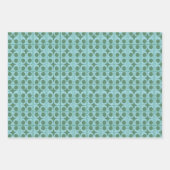 Retro Green and Teal Polka Dot Gift Wrap Geschenkpapier Set (Vorderseite 3)