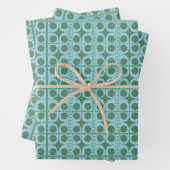 Retro Green and Teal Polka Dot Gift Wrap Geschenkpapier Set (Beispiel)