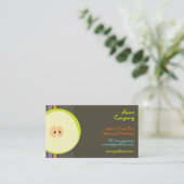 Retro Green Apple / DIY Hintergrund Visitenkarte (Stehend Vorderseite)