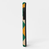 Retro Green Beige Mustard Raute Diamond Muster Case-Mate iPhone Hülle (Hinten/Links)