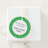 Retro Green Blue Kariert Custom Baking Tag Geschenkanhänger (Beispiel)